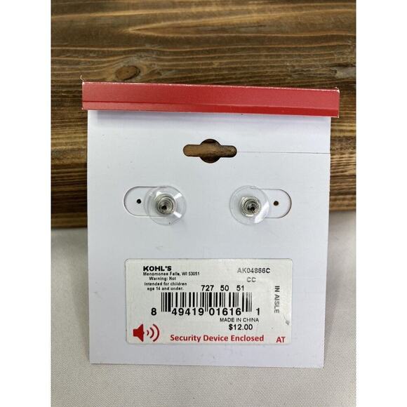 Santa Christmas Holiday Enameled Dangle Drop Earrings Red Sparkle - Picture 2 of 6